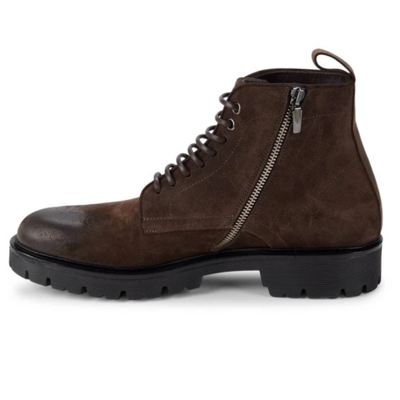 Good Man Brand Men’s Italian Leather‎ Lace/zip Up Modern City Boot Brown Size 10 - Picture 4 of 12